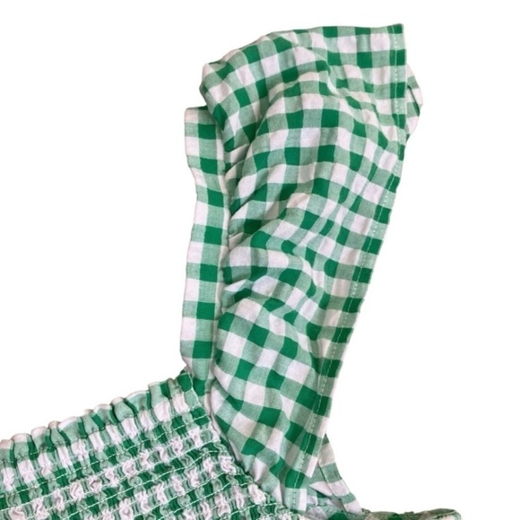 Old Navy Smocked Flutter Sleeve Gingham Mini Dress Fit and Flare Cottagecore M - Picture 12 of 15